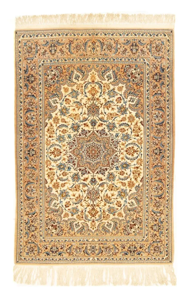 Dywan perski - Isfahan - Premium - 160 x 110 cm - beżowy
