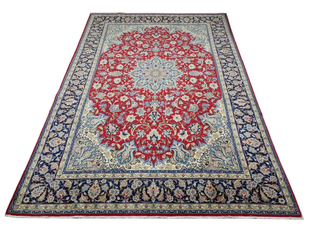 Dywan perski - Isfahan - Premium - 303 x 203 cm - czerwony