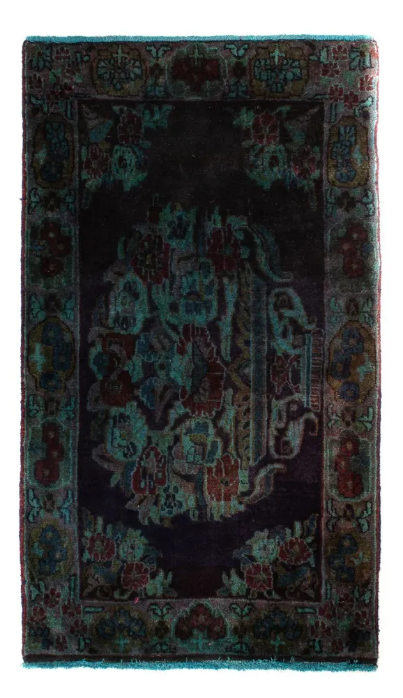 Dywan perski - Keshan - 117 x 65 cm - ciemnoniebieski