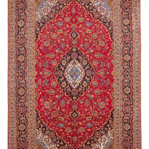 Dywan perski - Keshan - 296 x 203 cm - czerwony