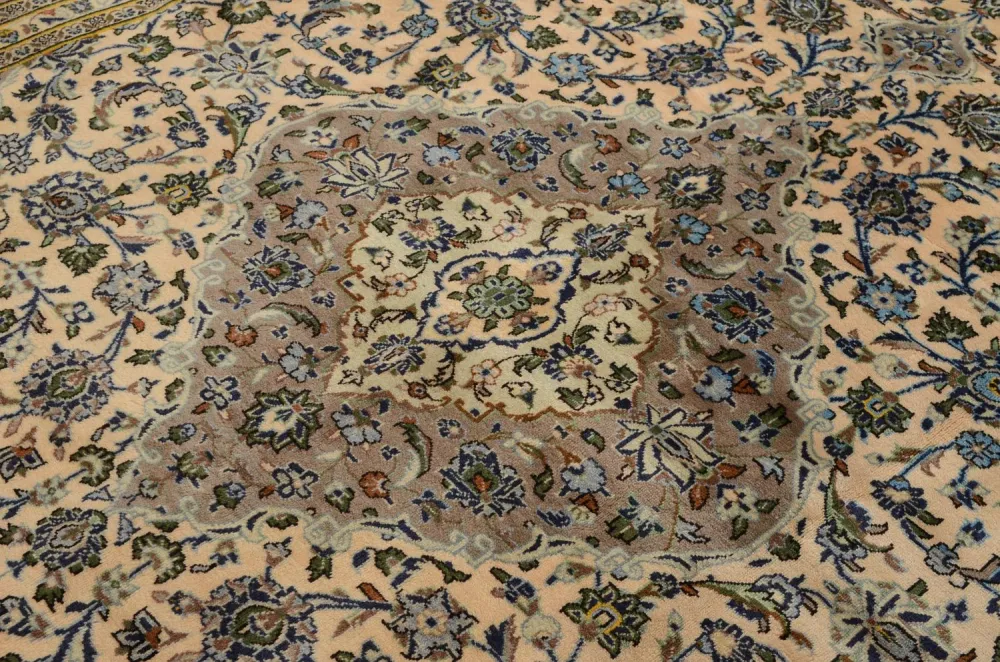 Dywan perski - Keshan - 341 x 237 cm - beżowy