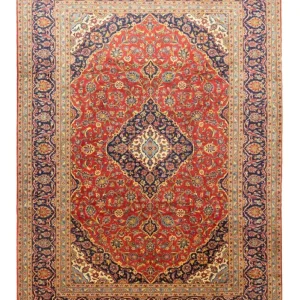 Dywan perski - Keshan - 345 x 251 cm - czerwony