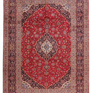 Dywan perski - Keshan - 346 x 253 cm - czerwony