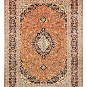 Dywan perski - Keshan - 347 x 251 cm - jasna czerwień
