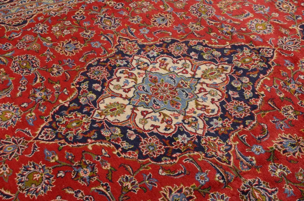 Dywan perski - Keshan - 349 x 239 cm - czerwony