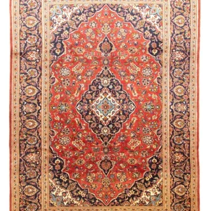 Dywan perski - Keshan - 349 x 246 cm - pomarańczowy