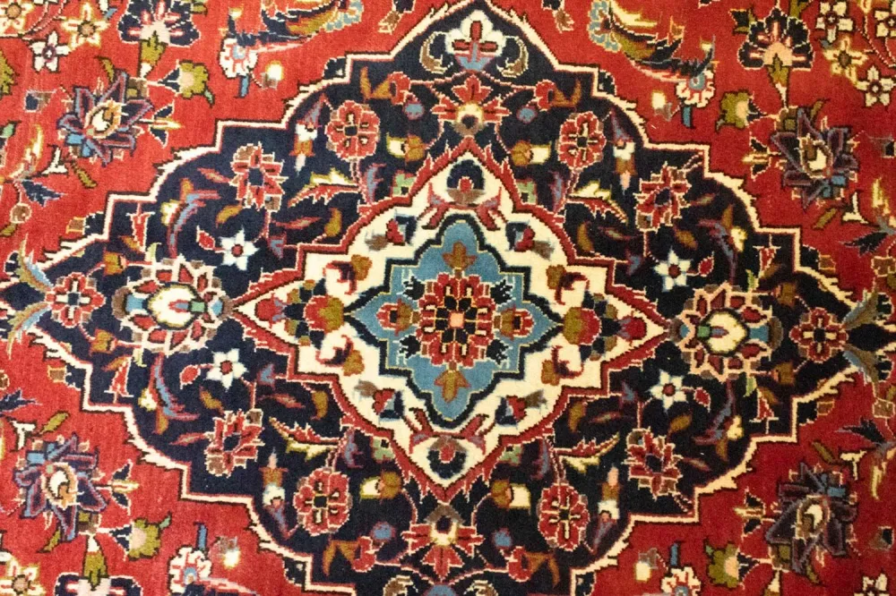 Dywan perski - Keshan - 349 x 246 cm - pomarańczowy