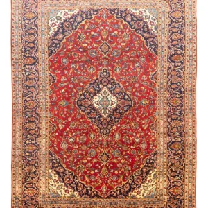 Dywan perski - Keshan - 358 x 255 cm - czerwony
