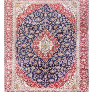 Dywan perski - Keshan - 367 x 285 cm - ciemnoniebieski
