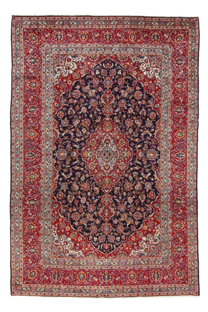 Dywan perski - Keshan - 368 x 246 cm - niebieski