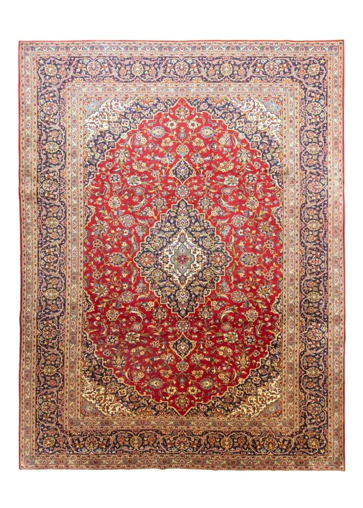 Dywan perski - Keshan - 390 x 297 cm - czerwony