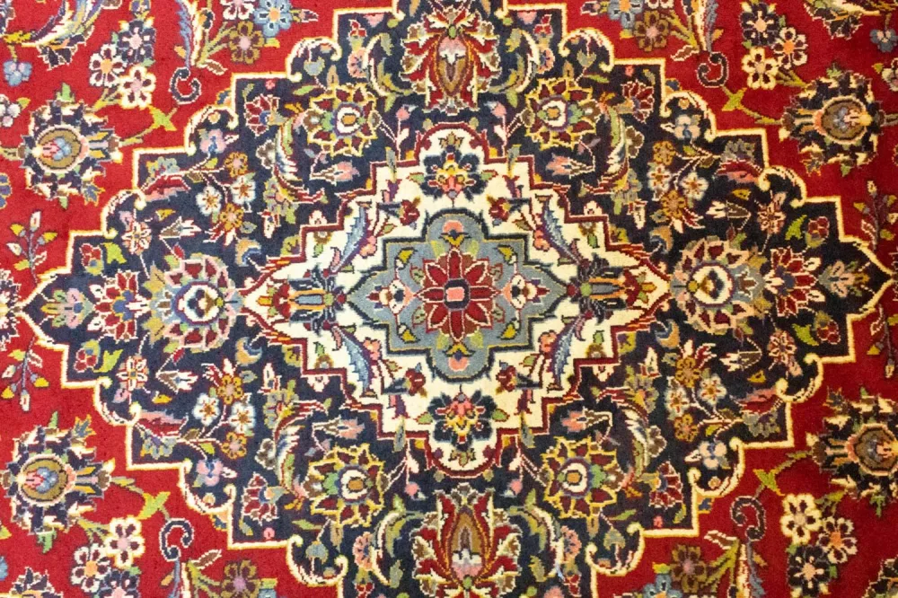 Dywan perski - Keshan - 390 x 297 cm - czerwony