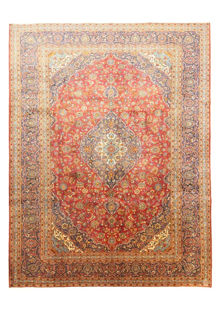 Dywan perski - Keshan - 397 x 300 cm - pomarańczowy