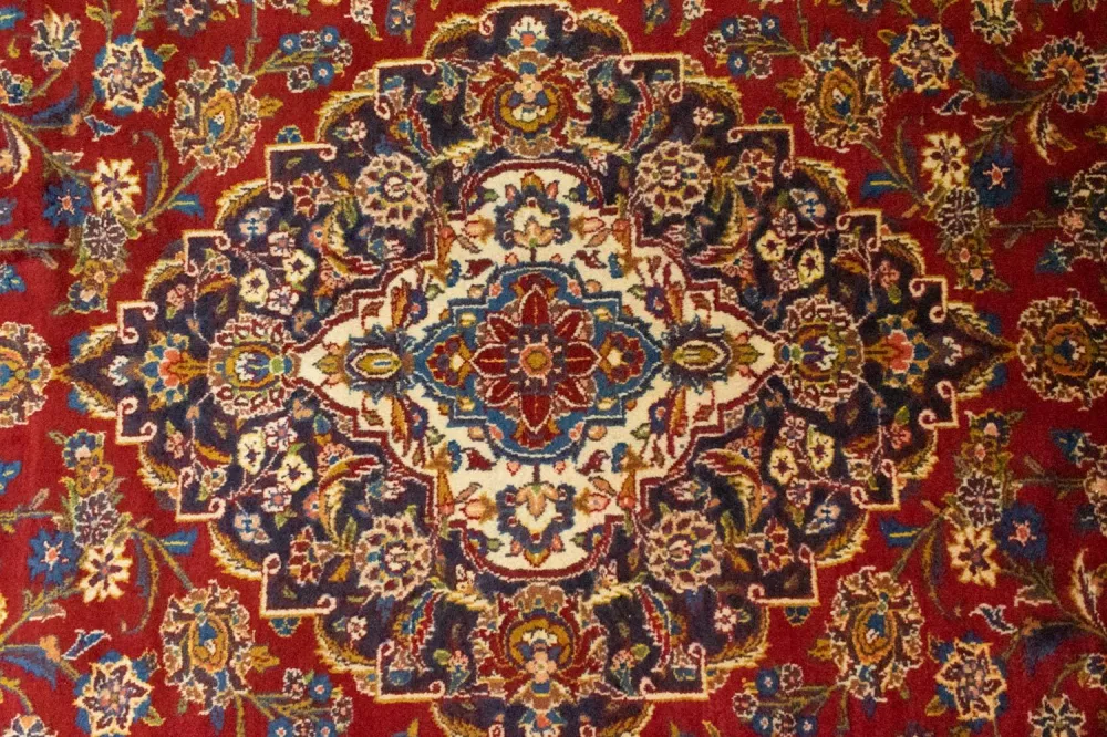 Dywan perski - Keshan - 406 x 307 cm - pomarańczowy