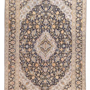 Dywan perski - Keshan - 425 x 307 cm - ciemnoniebieski