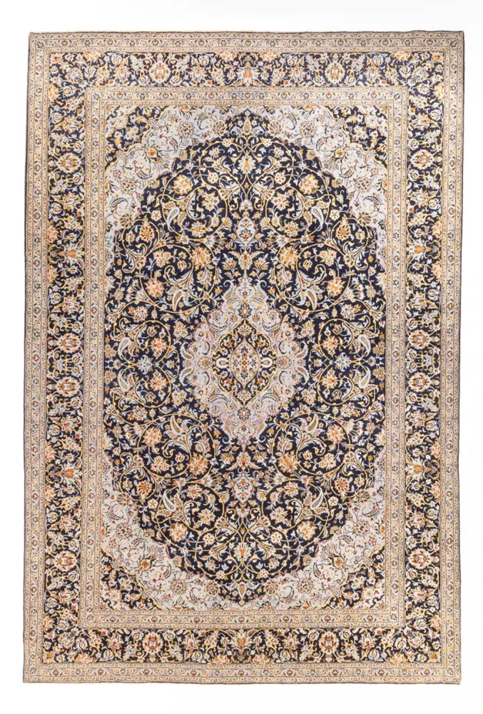 Dywan perski - Keshan - 425 x 307 cm - ciemnoniebieski