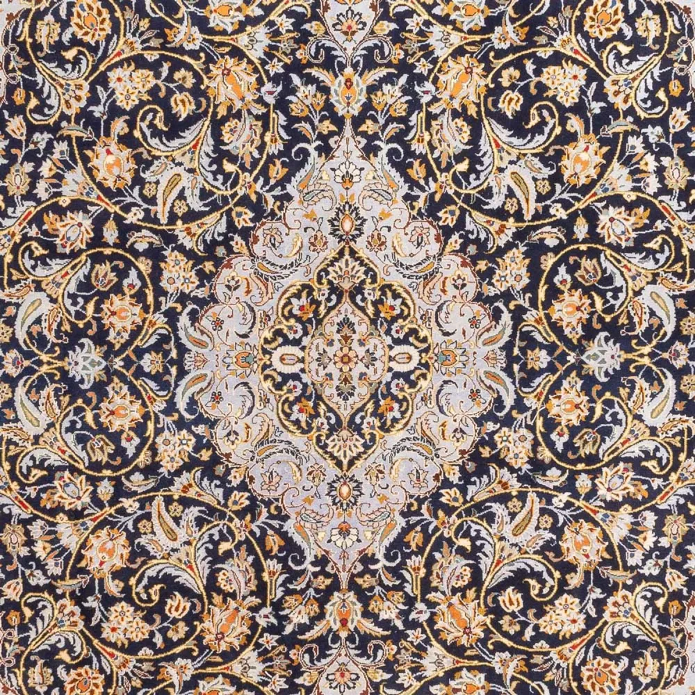 Dywan perski - Keshan - 425 x 307 cm - ciemnoniebieski