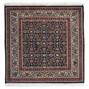 Dywan perski - Klasyczny kwadratowy - 104 x 103 cm - ciemnoniebieski