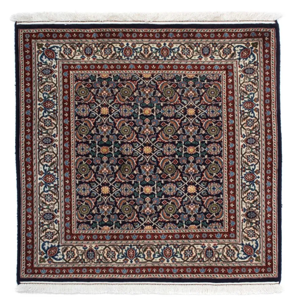 Dywan perski - Klasyczny kwadratowy - 104 x 103 cm - ciemnoniebieski
