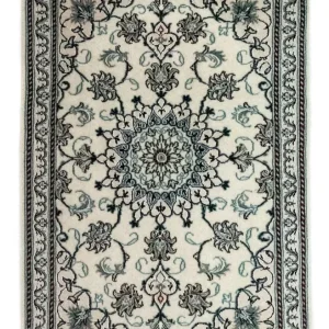 Dywan perski - Nain - 131 x 91 cm - naturalna biel