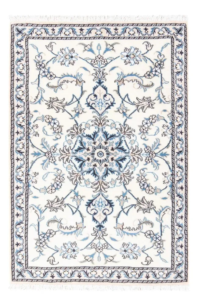 Dywan perski - Nain - 140 x 90 cm - srebrny