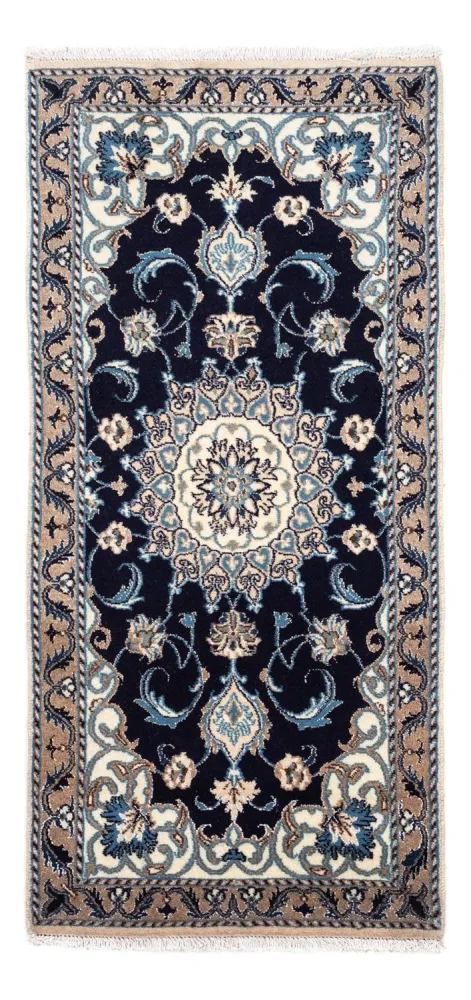 Dywan perski - Nain - 141 x 66 cm - ciemnoniebieski