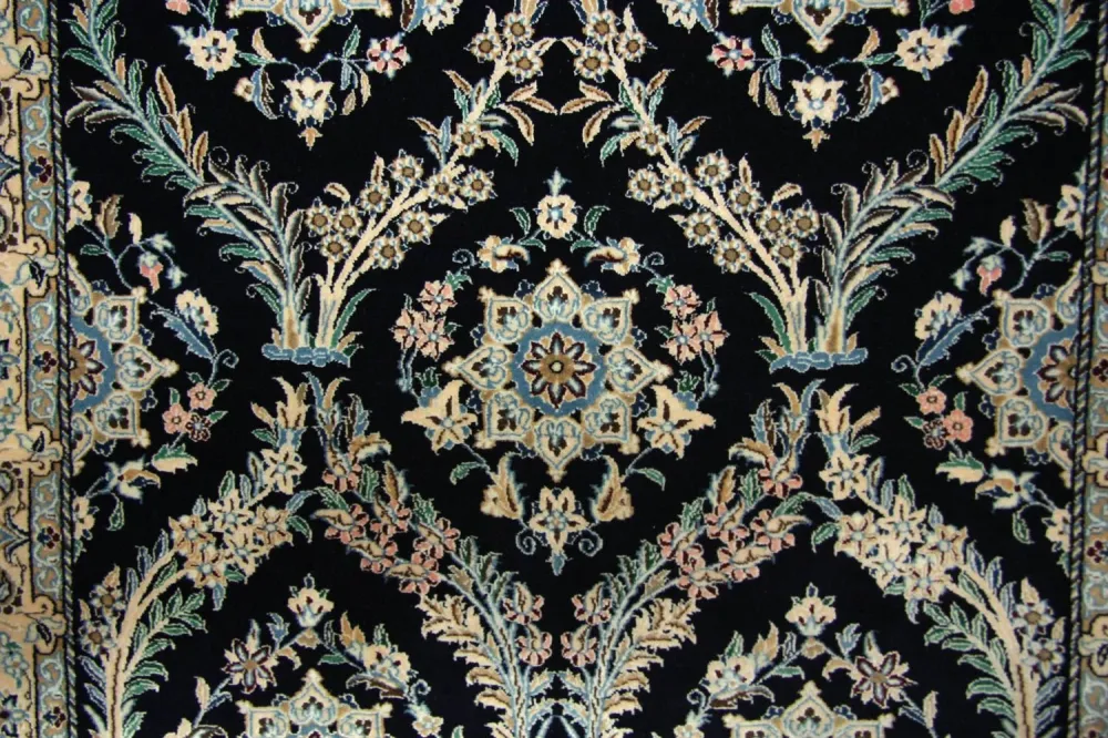 Dywan perski - Nain - 145 x 96 cm - ciemnoniebieski