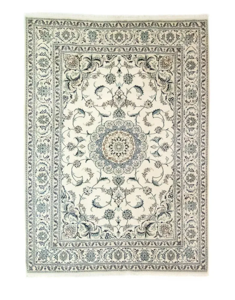 Dywan perski - Nain - 280 x 198 cm - naturalna biel