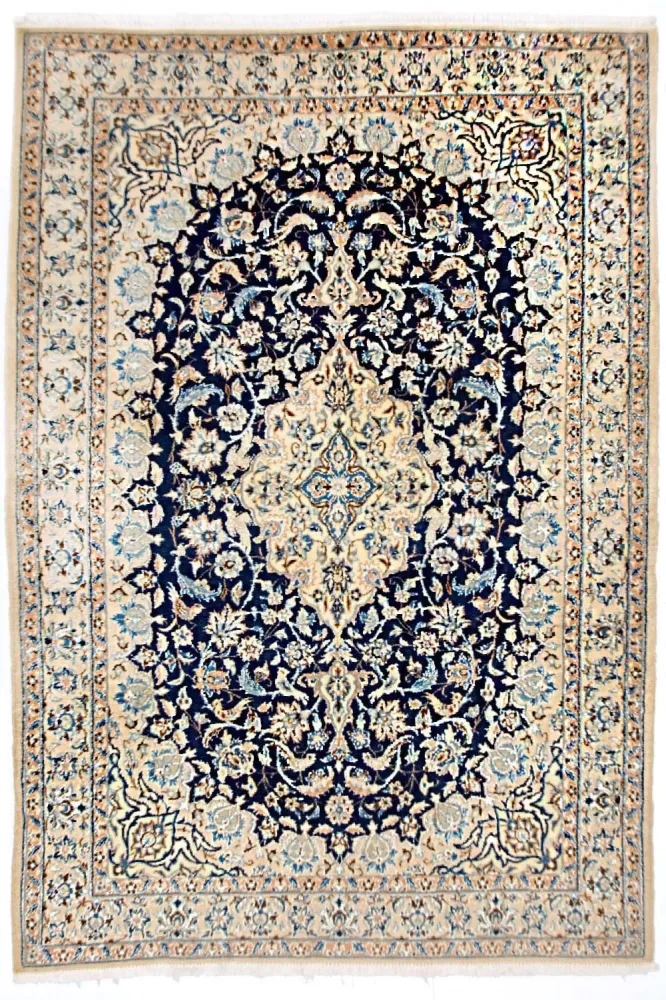 Dywan perski - Nain - Królewski - 180 x 116 cm - ciemnoniebieski