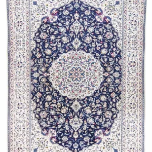Dywan perski - Nain - Królewski - 302 x 207 cm - ciemnoniebieski