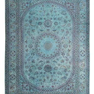 Dywan perski - Nain - Królewski - 350 x 250 cm - jasnoniebieski