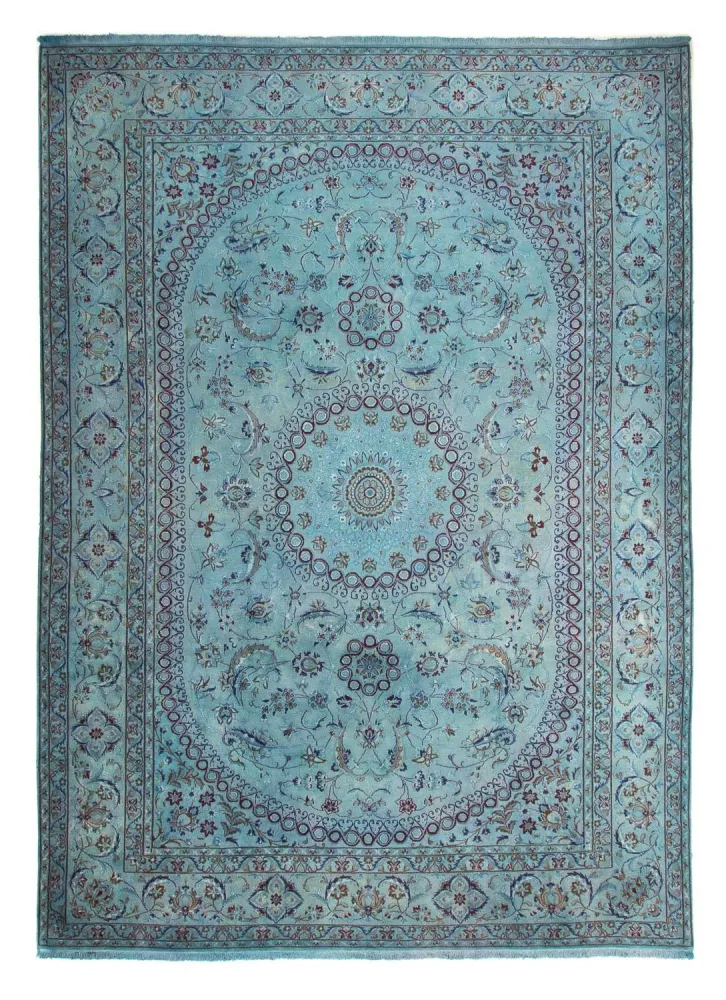 Dywan perski - Nain - Królewski - 350 x 250 cm - jasnoniebieski