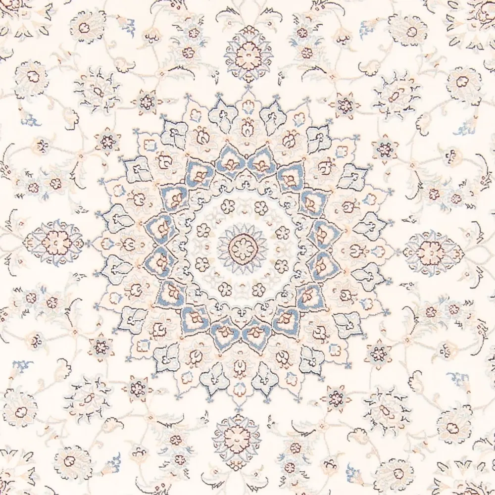 Dywan perski - Nain okrągły - 200 x 200 cm - kremowy