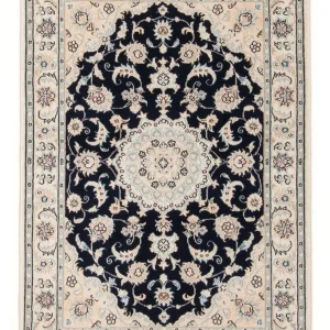 Dywan perski - Nain - Premium - 118 x 81 cm - ciemnoniebieski