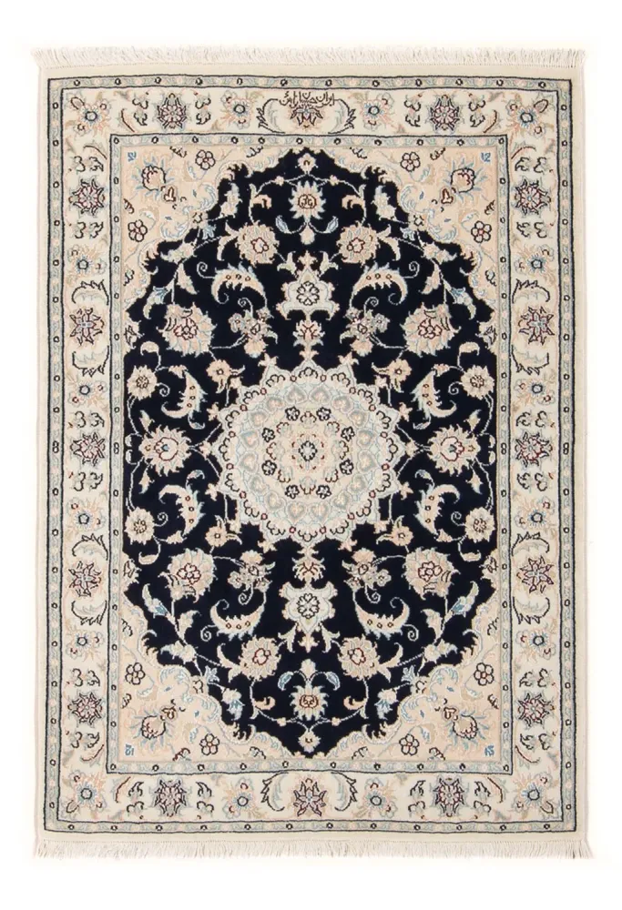 Dywan perski - Nain - Premium - 118 x 81 cm - ciemnoniebieski