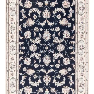 Dywan perski - Nain - Premium - 120 x 81 cm - ciemnoniebieski