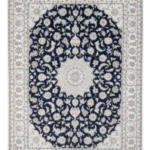 Dywan perski - Nain - Premium - 202 x 150 cm - ciemnoniebieski