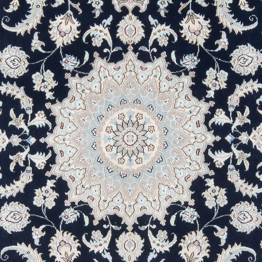 Dywan perski - Nain - Premium - 202 x 150 cm - ciemnoniebieski