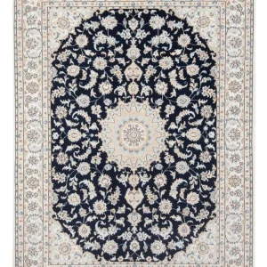 Dywan perski - Nain - Premium - 205 x 148 cm - ciemnoniebieski