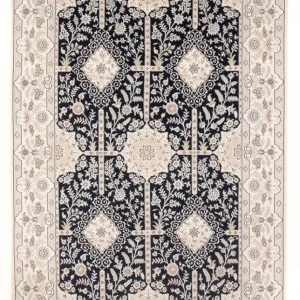 Dywan perski - Nain - Premium - 294 x 198 cm - ciemnoniebieski