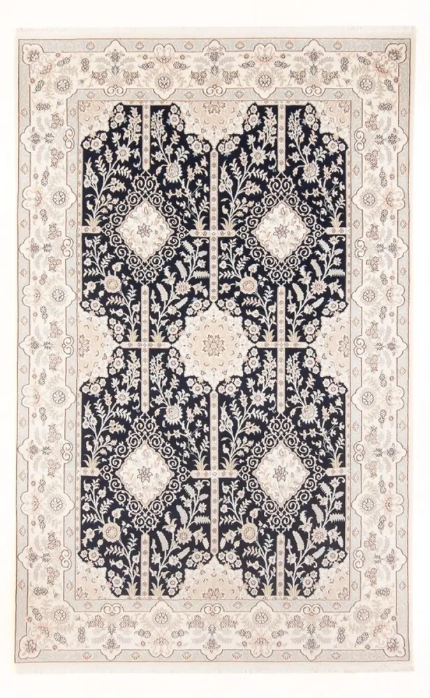 Dywan perski - Nain - Premium - 298 x 198 cm - ciemnoniebieski
