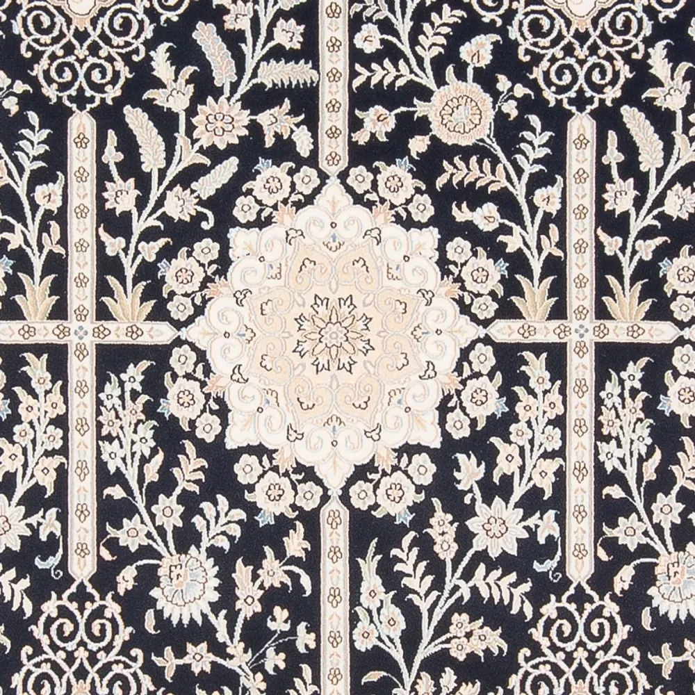 Dywan perski - Nain - Premium - 298 x 198 cm - ciemnoniebieski