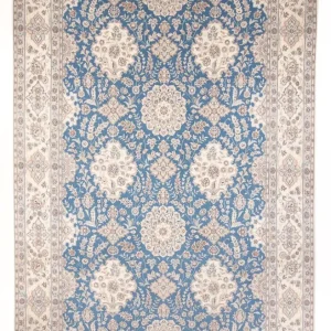 Dywan perski - Nain - Premium - 348 x 245 cm - jasnoniebieski