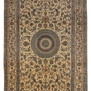 Dywan perski - Nain - Premium - 362 x 243 cm - ciemny beż
