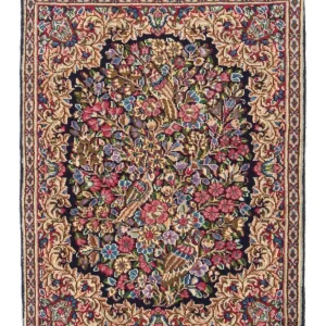 Dywan perski - Royal - 71 x 53 cm - ciemnoniebieski