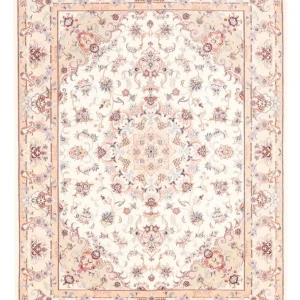 Dywan perski - Tabriz - 202 x 150 cm - kremowy