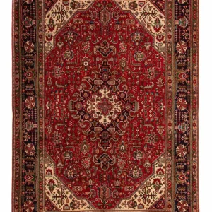 Dywan perski - Tabriz - 297 x 195 cm - ciemna czerwień