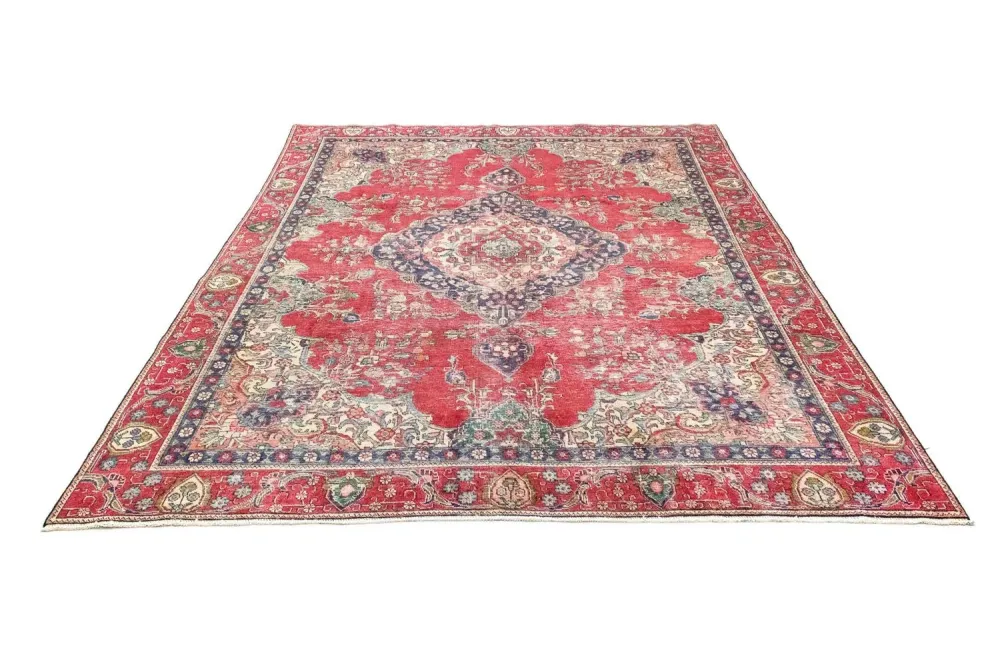 Dywan perski - Tabriz - 357 x 272 cm - czerwony