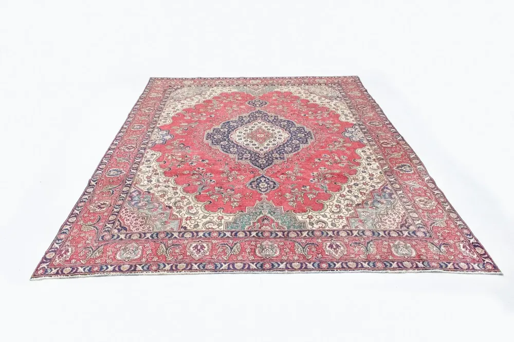 Dywan perski - Tabriz - 377 x 281 cm - czerwony