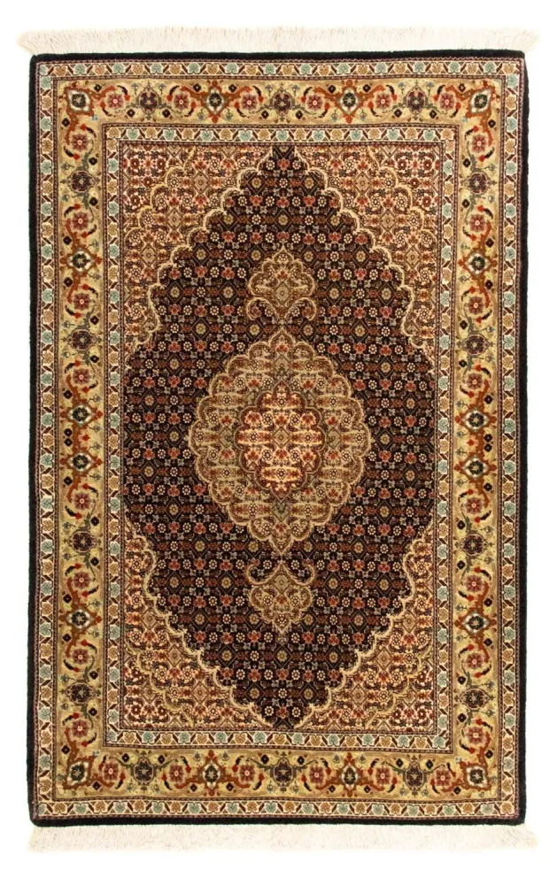 Dywan perski - Tabriz - Królewski - 129 x 82 cm - ciemnoniebieski